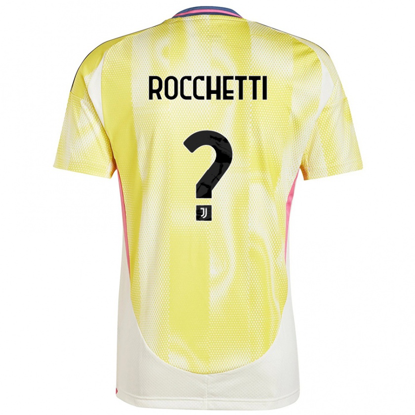 Kandiny Gyermek Edoardo Rocchetti #0 Napsárga Idegenbeli Jersey 2024/25 Mez Póló Ing