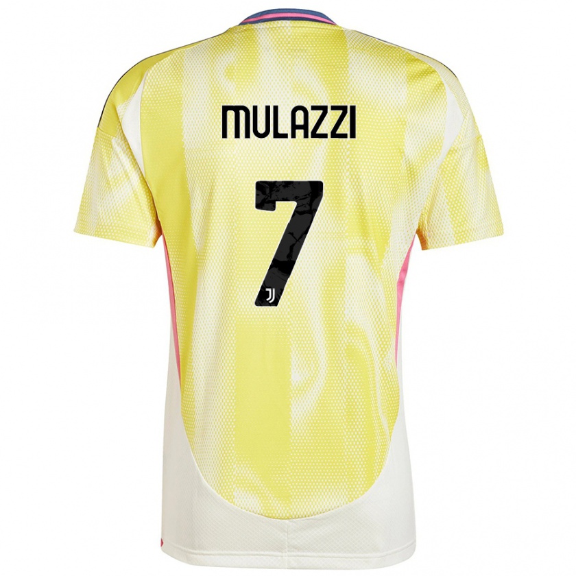 Kandiny Gyermek Gabriele Mulazzi #7 Napsárga Idegenbeli Jersey 2024/25 Mez Póló Ing