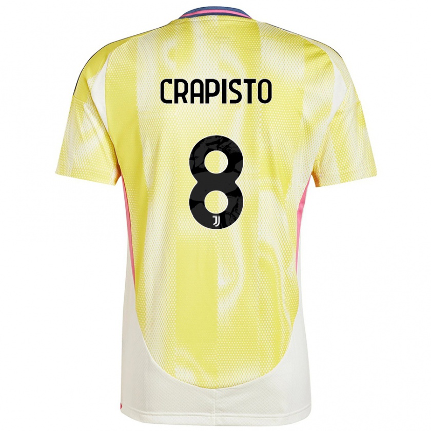 Kandiny Gyermek Francesco Crapisto #8 Napsárga Idegenbeli Jersey 2024/25 Mez Póló Ing