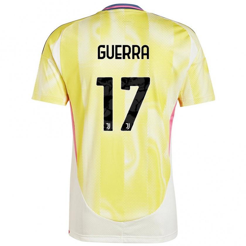 Kandiny Gyermek Simone Guerra #17 Napsárga Idegenbeli Jersey 2024/25 Mez Póló Ing