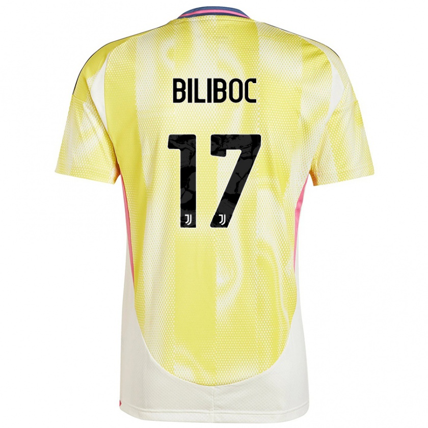 Kandiny Gyermek Lorenzo Biliboc #17 Napsárga Idegenbeli Jersey 2024/25 Mez Póló Ing