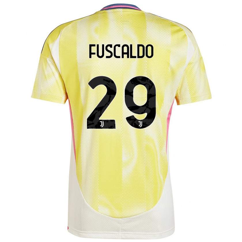 Kandiny Gyermek Matteo Fuscaldo #29 Napsárga Idegenbeli Jersey 2024/25 Mez Póló Ing