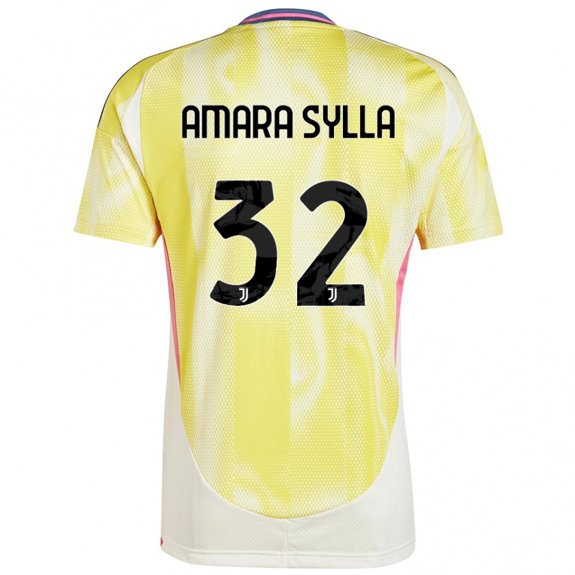 Kandiny Gyermek Idris Amara Sylla #32 Napsárga Idegenbeli Jersey 2024/25 Mez Póló Ing