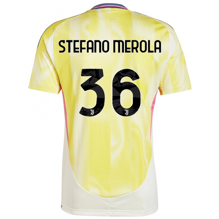 Kandiny Gyermek Antonio Stefano Merola #36 Napsárga Idegenbeli Jersey 2024/25 Mez Póló Ing