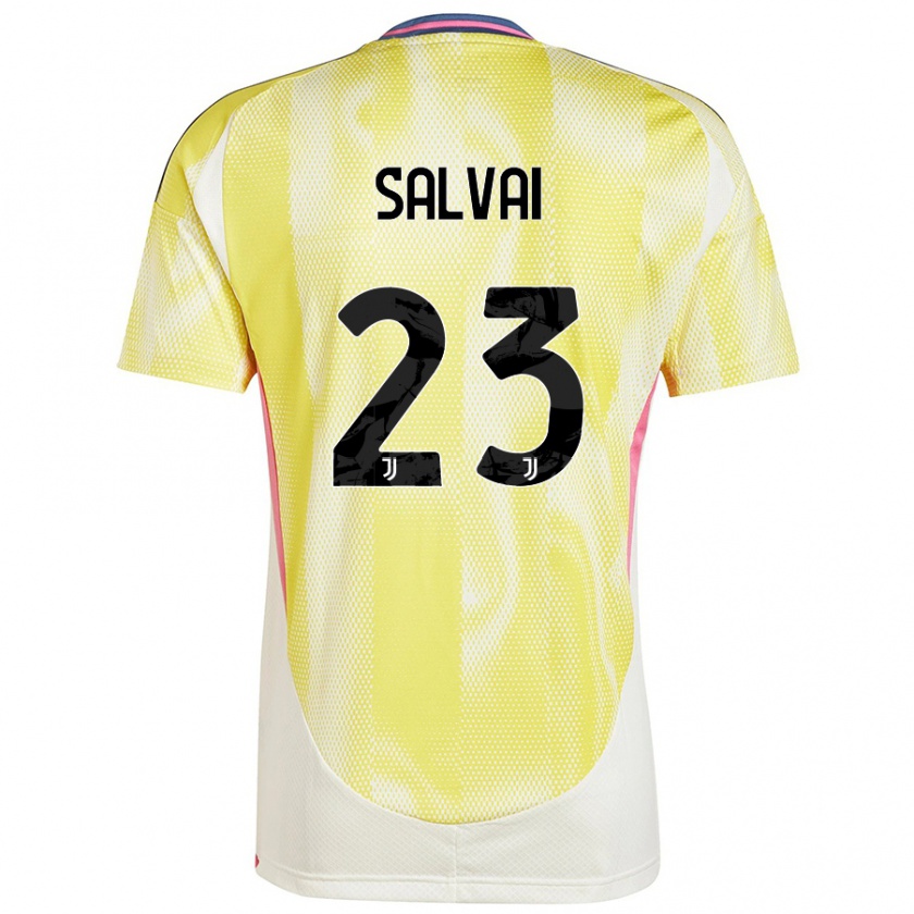 Kandiny Gyermek Cecilia Salvai #23 Napsárga Idegenbeli Jersey 2024/25 Mez Póló Ing