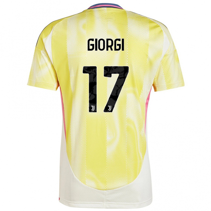 Kandiny Gyermek Lorenzo Giorgi #17 Napsárga Idegenbeli Jersey 2024/25 Mez Póló Ing