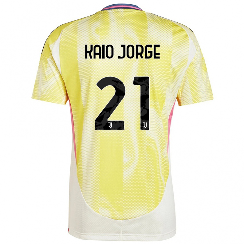 Kandiny Gyermek Kaio Jorge #21 Napsárga Idegenbeli Jersey 2024/25 Mez Póló Ing