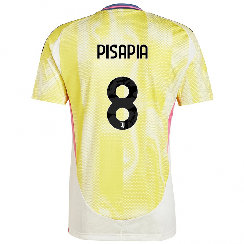 Kandiny Gyermek Luciano Pisapia #8 Napsárga Idegenbeli Jersey 2024/25 Mez Póló Ing