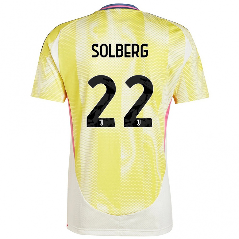 Kandiny Gyermek Elias Solberg #22 Napsárga Idegenbeli Jersey 2024/25 Mez Póló Ing