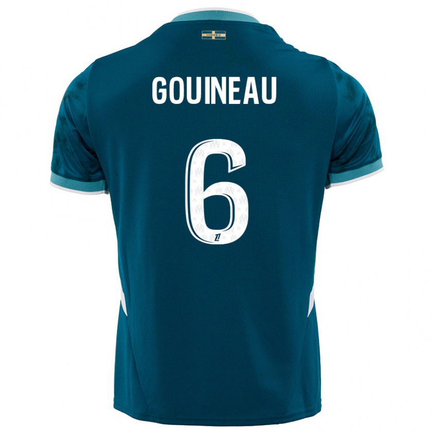 Kandiny Gyermek Coline Gouineau #6 Türkizkék Idegenbeli Jersey 2024/25 Mez Póló Ing