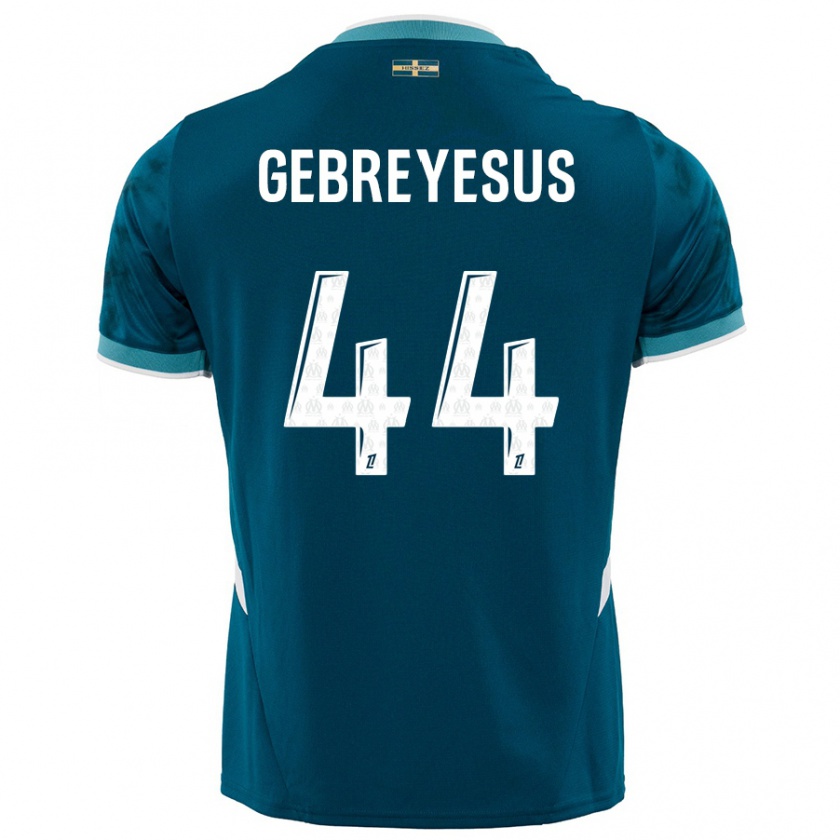 Kandiny Gyermek Esey Gebreyesus #44 Türkizkék Idegenbeli Jersey 2024/25 Mez Póló Ing