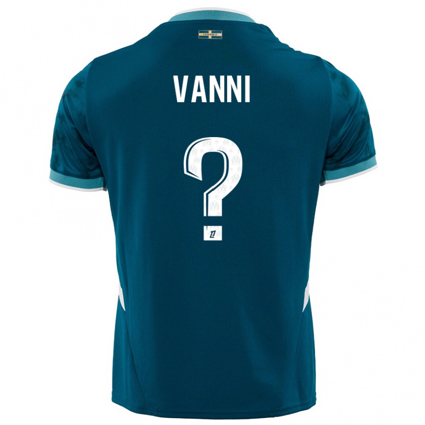 Kandiny Gyermek Fabio Vanni #0 Türkizkék Idegenbeli Jersey 2024/25 Mez Póló Ing