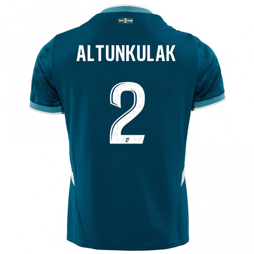 Kandiny Gyermek Selen Altunkulak #2 Türkizkék Idegenbeli Jersey 2024/25 Mez Póló Ing