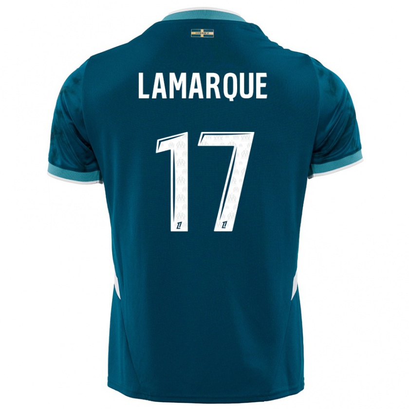 Kandiny Gyermek Alais Lamarque #17 Türkizkék Idegenbeli Jersey 2024/25 Mez Póló Ing