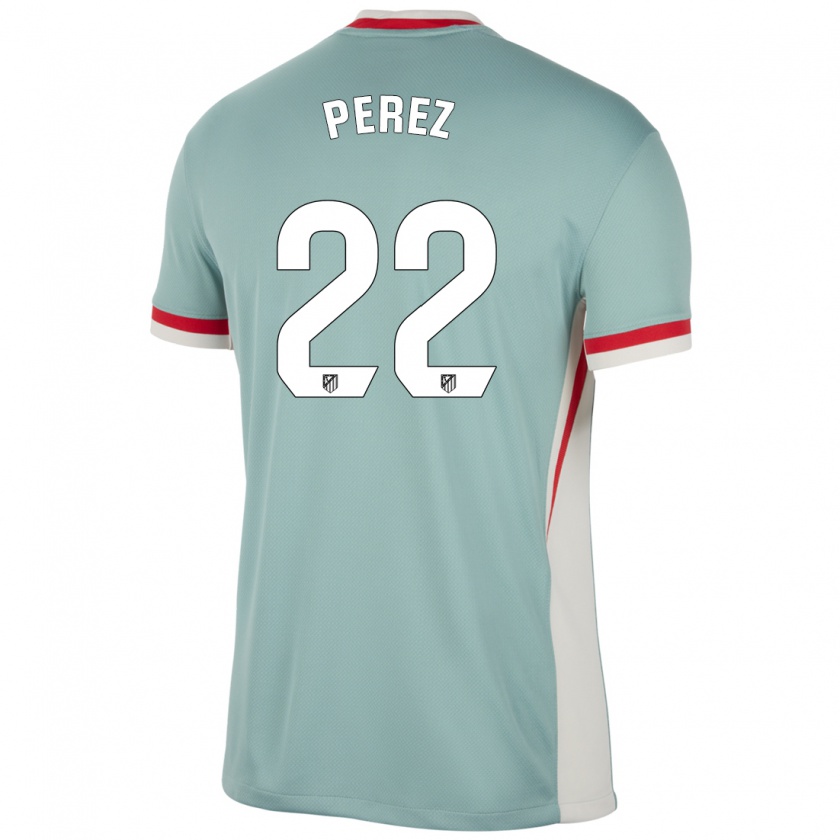 Kandiny Gyermek Pablo Pérez #22 Világos Bézs Kék Idegenbeli Jersey 2024/25 Mez Póló Ing