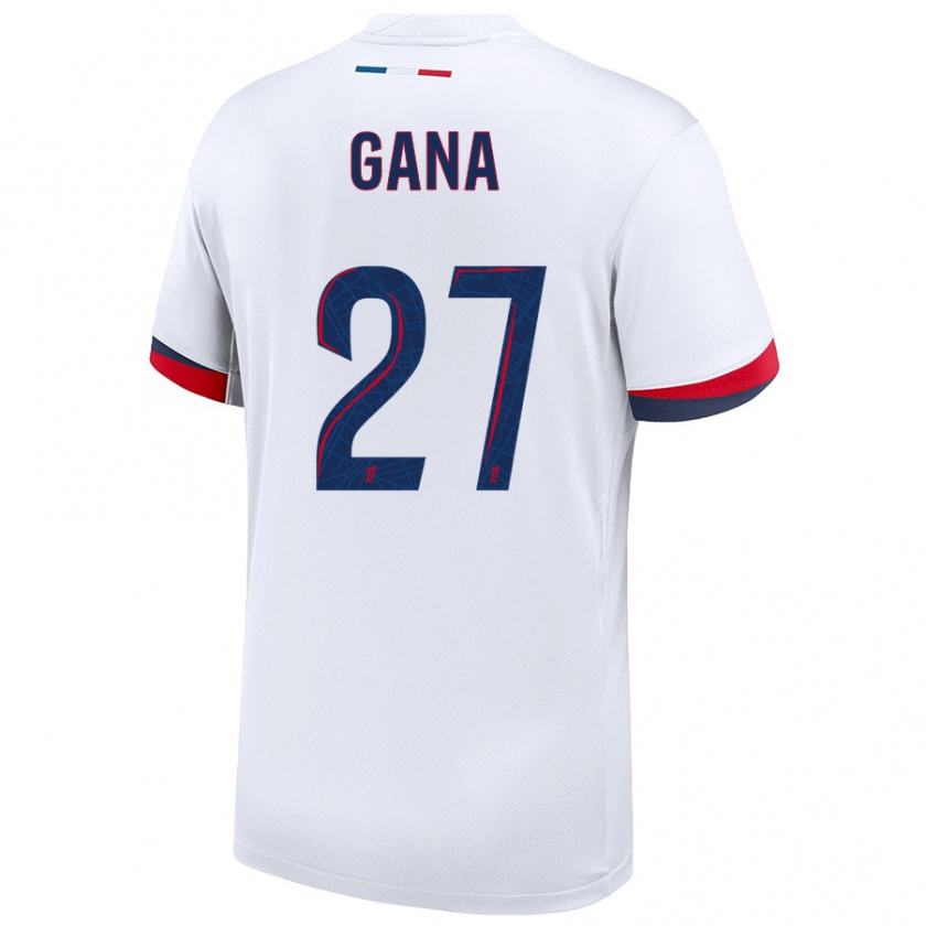 Kandiny Gyermek Idrissa Gana Gueye #27 Fehér Kék Piros Idegenbeli Jersey 2024/25 Mez Póló Ing