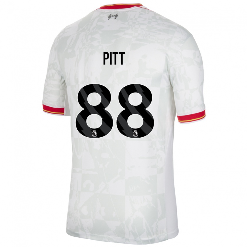 Kandiny Gyermek Lucas Pitt #88 Fehér Piros Fekete Harmadik Számú Jersey 2024/25 Mez Póló Ing