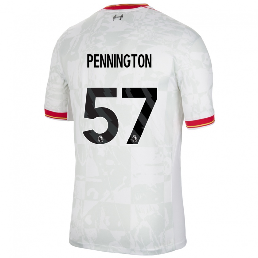 Kandiny Gyermek Cody Pennington #57 Fehér Piros Fekete Harmadik Számú Jersey 2024/25 Mez Póló Ing