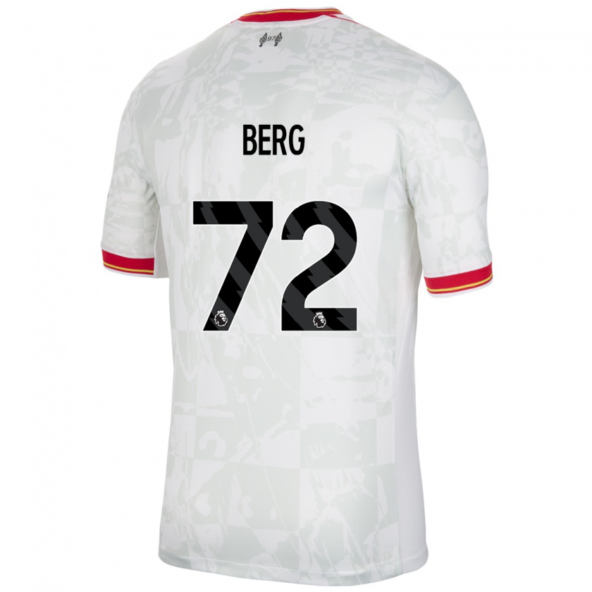 Kandiny Gyermek Sepp Van Den Berg #72 Fehér Piros Fekete Harmadik Számú Jersey 2024/25 Mez Póló Ing