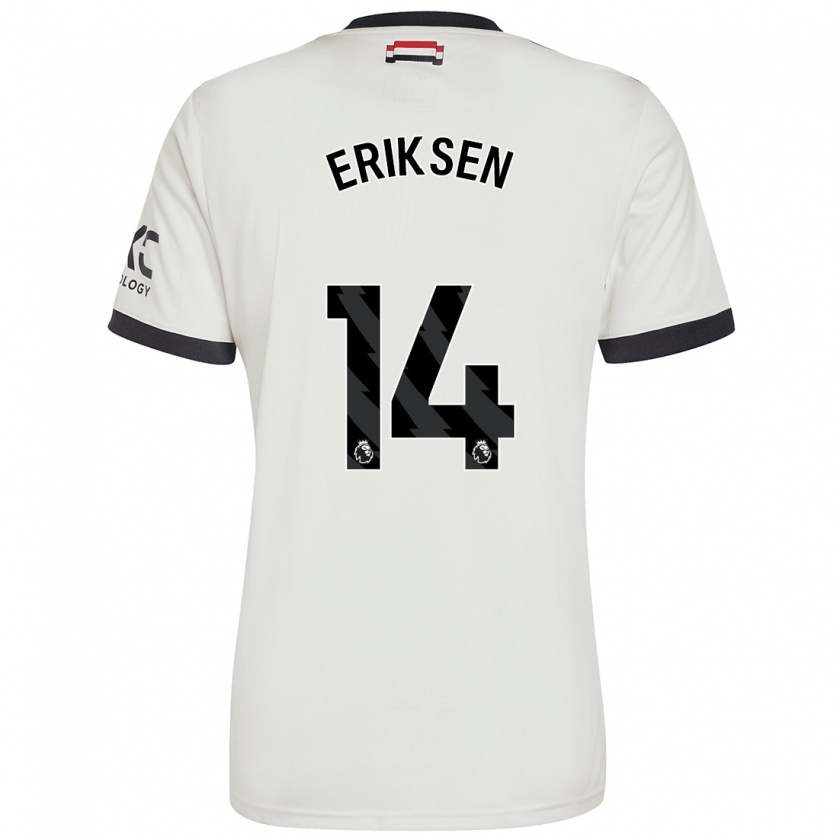 Kandiny Gyermek Christian Eriksen #14 Törtfehér Harmadik Számú Jersey 2024/25 Mez Póló Ing