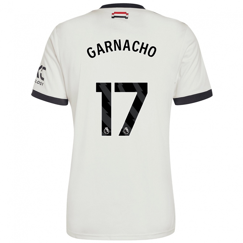 Kandiny Gyermek Alejandro Garnacho #17 Törtfehér Harmadik Számú Jersey 2024/25 Mez Póló Ing