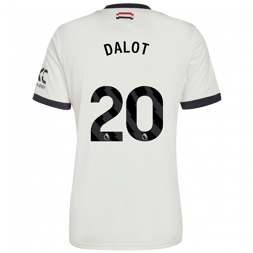 Kandiny Gyermek Diogo Dalot #20 Törtfehér Harmadik Számú Jersey 2024/25 Mez Póló Ing