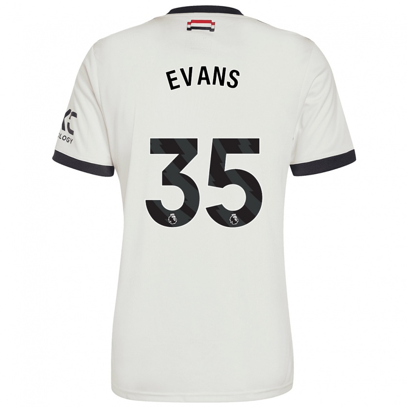 Kandiny Gyermek Jonny Evans #35 Törtfehér Harmadik Számú Jersey 2024/25 Mez Póló Ing