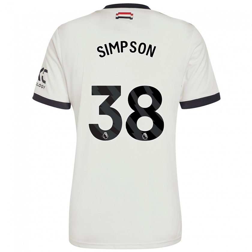 Kandiny Gyermek Jess Simpson #38 Törtfehér Harmadik Számú Jersey 2024/25 Mez Póló Ing