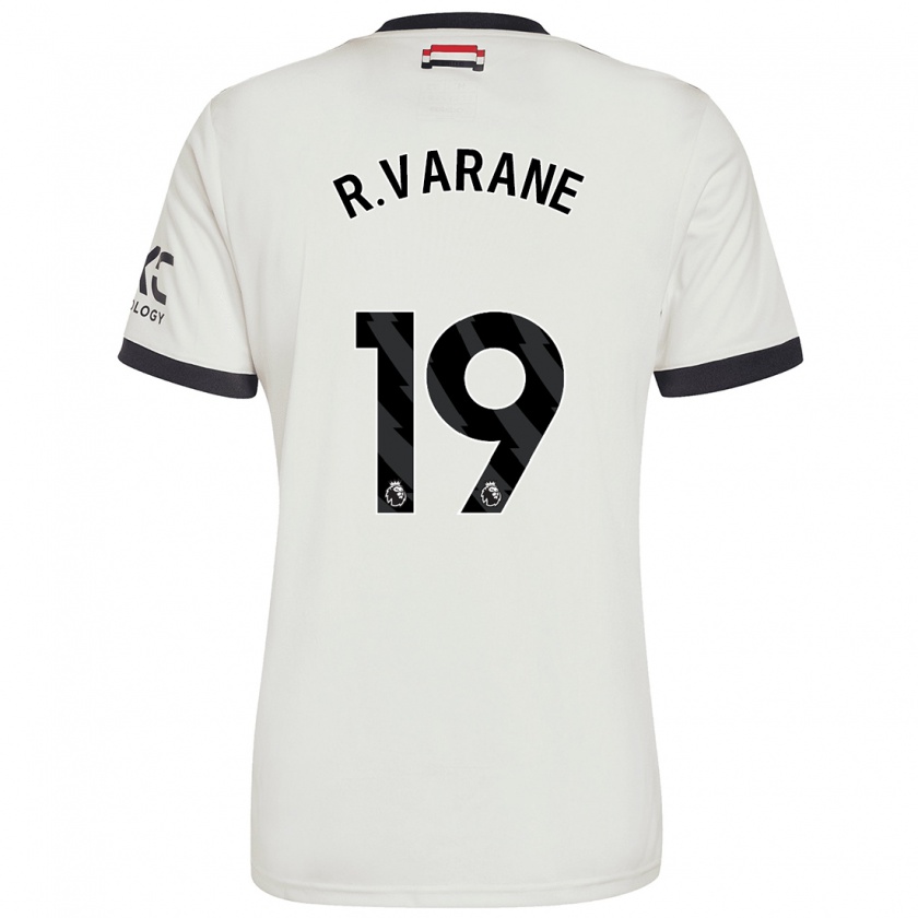 Kandiny Gyermek Raphaël Varane #19 Törtfehér Harmadik Számú Jersey 2024/25 Mez Póló Ing