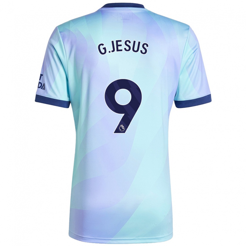 Kandiny Gyermek Gabriel Jesus #9 Aqua Harmadik Számú Jersey 2024/25 Mez Póló Ing