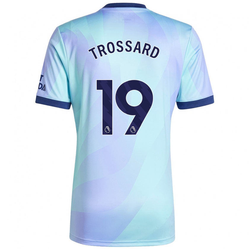 Kandiny Gyermek Leandro Trossard #19 Aqua Harmadik Számú Jersey 2024/25 Mez Póló Ing