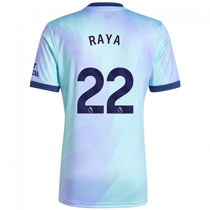 Kandiny Gyermek David Raya #22 Aqua Harmadik Számú Jersey 2024/25 Mez Póló Ing