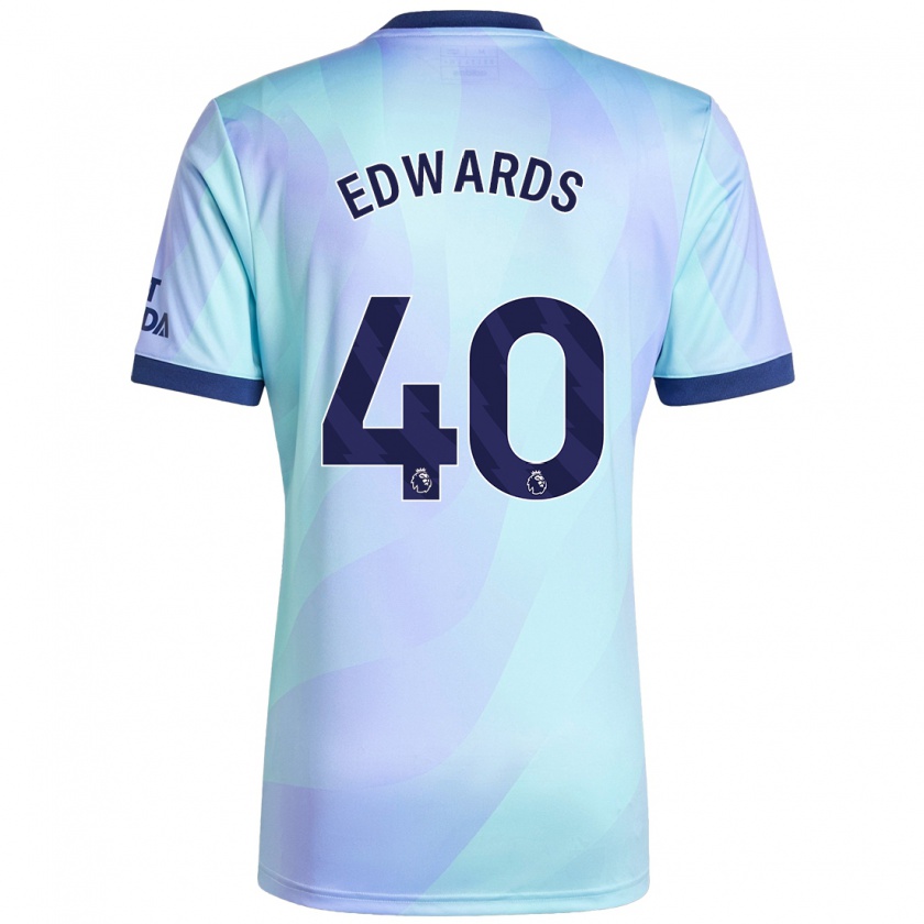 Kandiny Gyermek Khayon Edwards #40 Aqua Harmadik Számú Jersey 2024/25 Mez Póló Ing