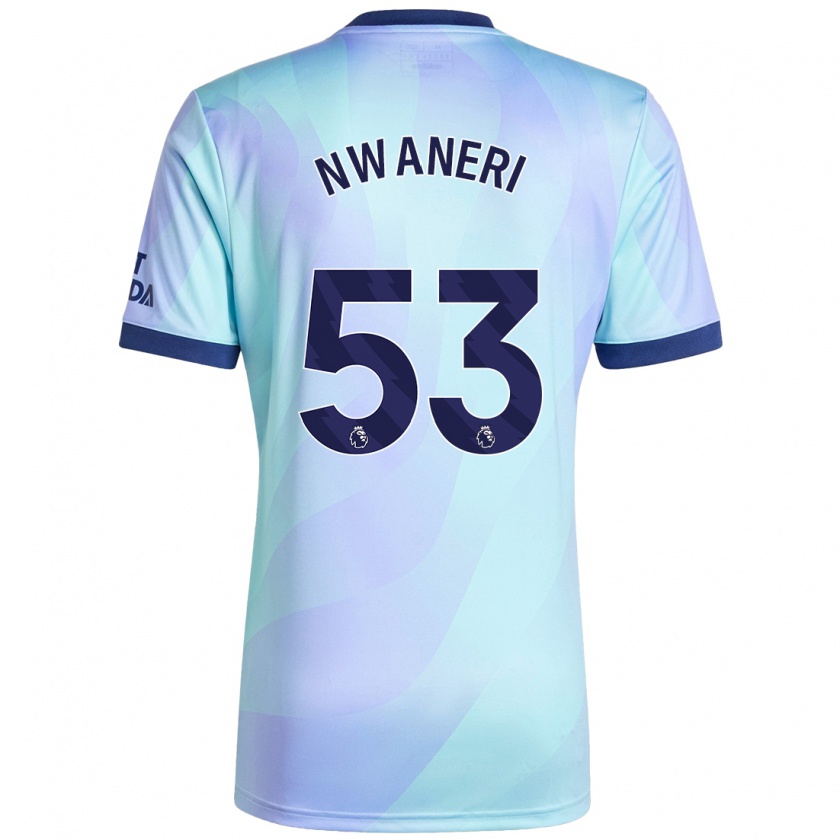 Kandiny Gyermek Ethan Nwaneri #53 Aqua Harmadik Számú Jersey 2024/25 Mez Póló Ing