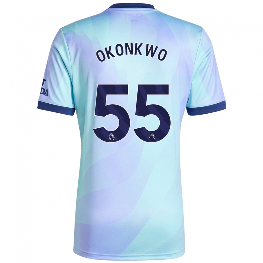 Kandiny Gyermek Brian Okonkwo #55 Aqua Harmadik Számú Jersey 2024/25 Mez Póló Ing