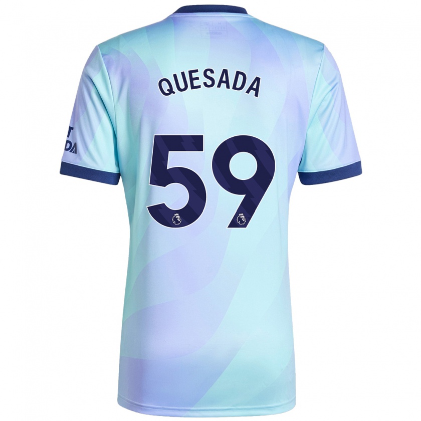 Kandiny Gyermek Elián Quesada #59 Aqua Harmadik Számú Jersey 2024/25 Mez Póló Ing