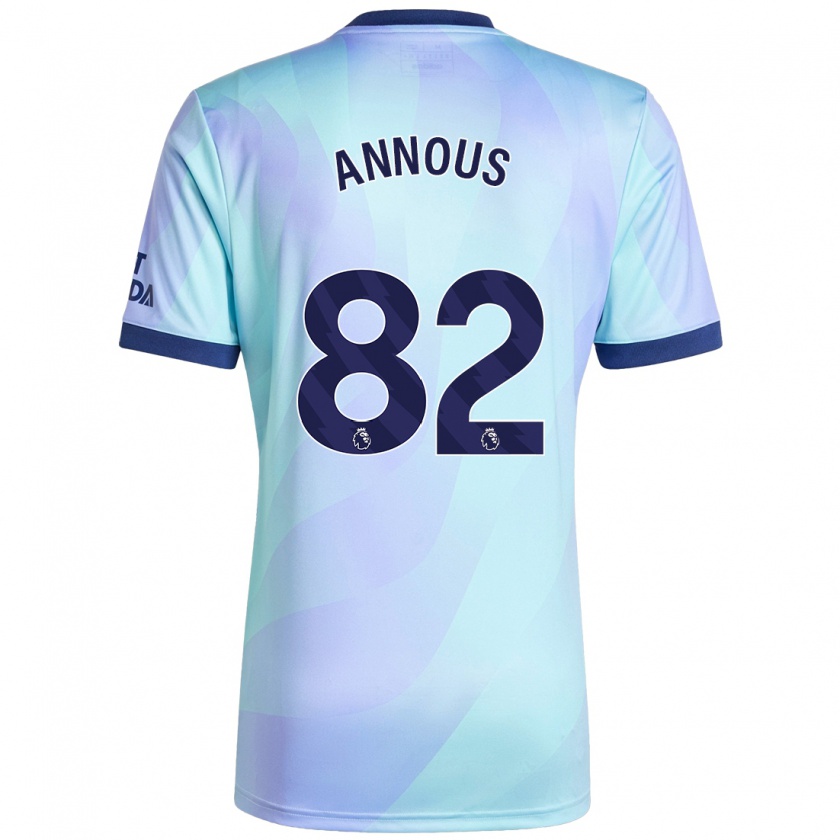 Kandiny Gyermek Andre Annous #82 Aqua Harmadik Számú Jersey 2024/25 Mez Póló Ing