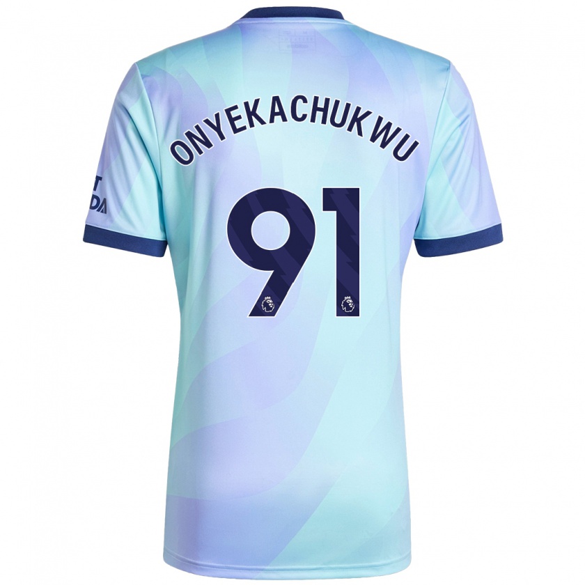 Kandiny Gyermek Samuel Onyekachukwu #91 Aqua Harmadik Számú Jersey 2024/25 Mez Póló Ing