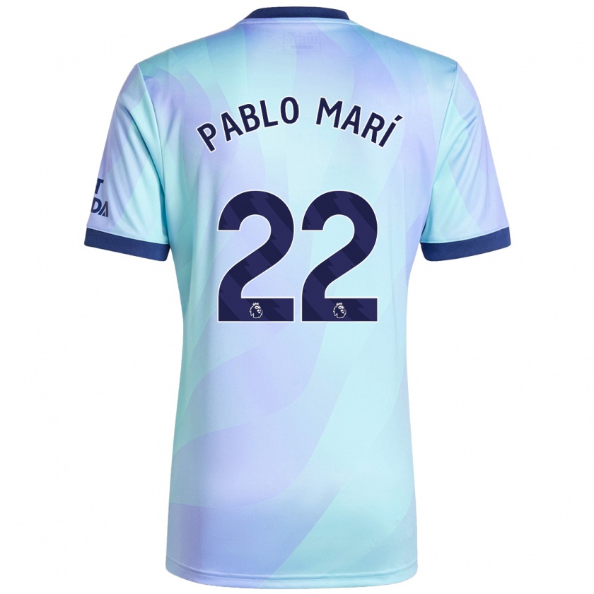 Kandiny Gyermek Pablo Mari #22 Aqua Harmadik Számú Jersey 2024/25 Mez Póló Ing