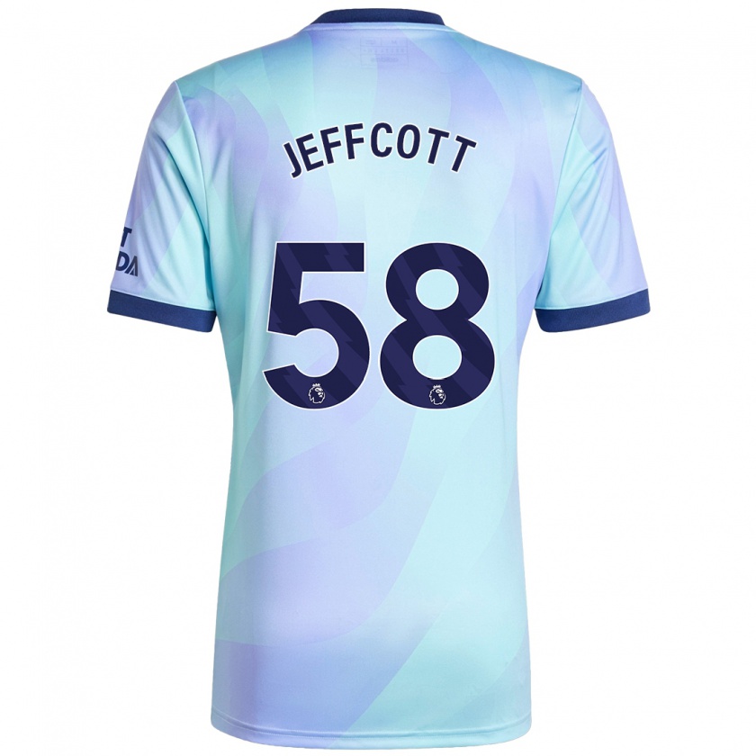 Kandiny Gyermek Henry Jeffcott #58 Aqua Harmadik Számú Jersey 2024/25 Mez Póló Ing