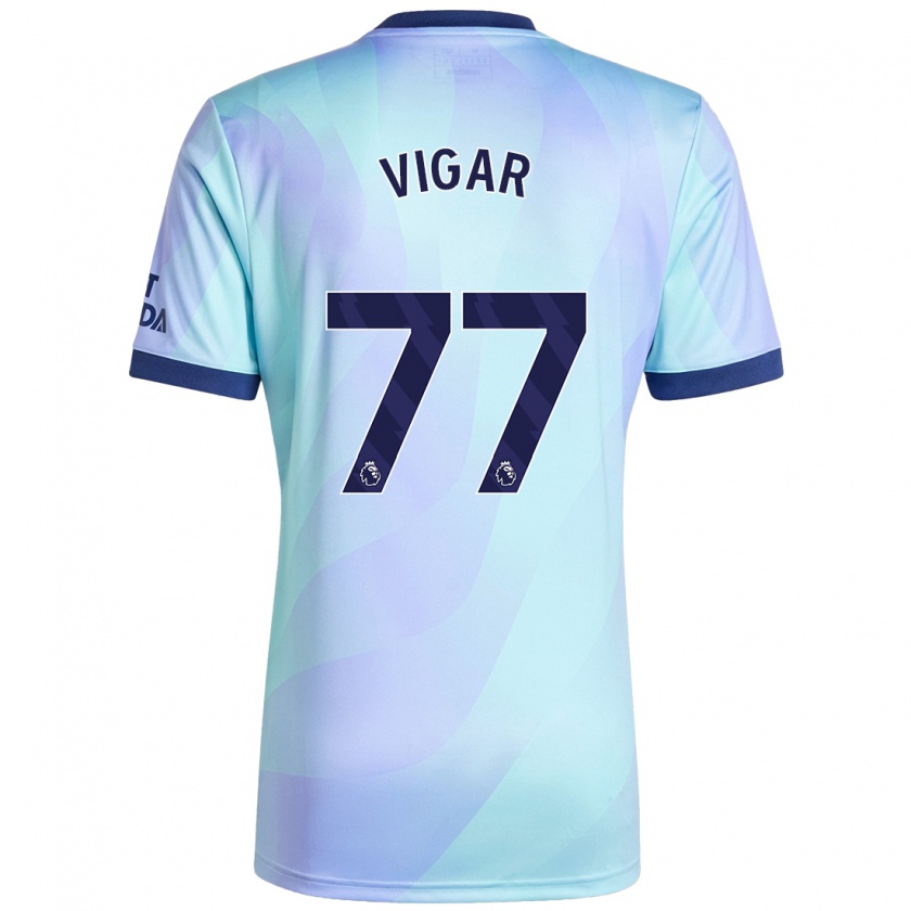 Kandiny Gyermek Billy Vigar #77 Aqua Harmadik Számú Jersey 2024/25 Mez Póló Ing