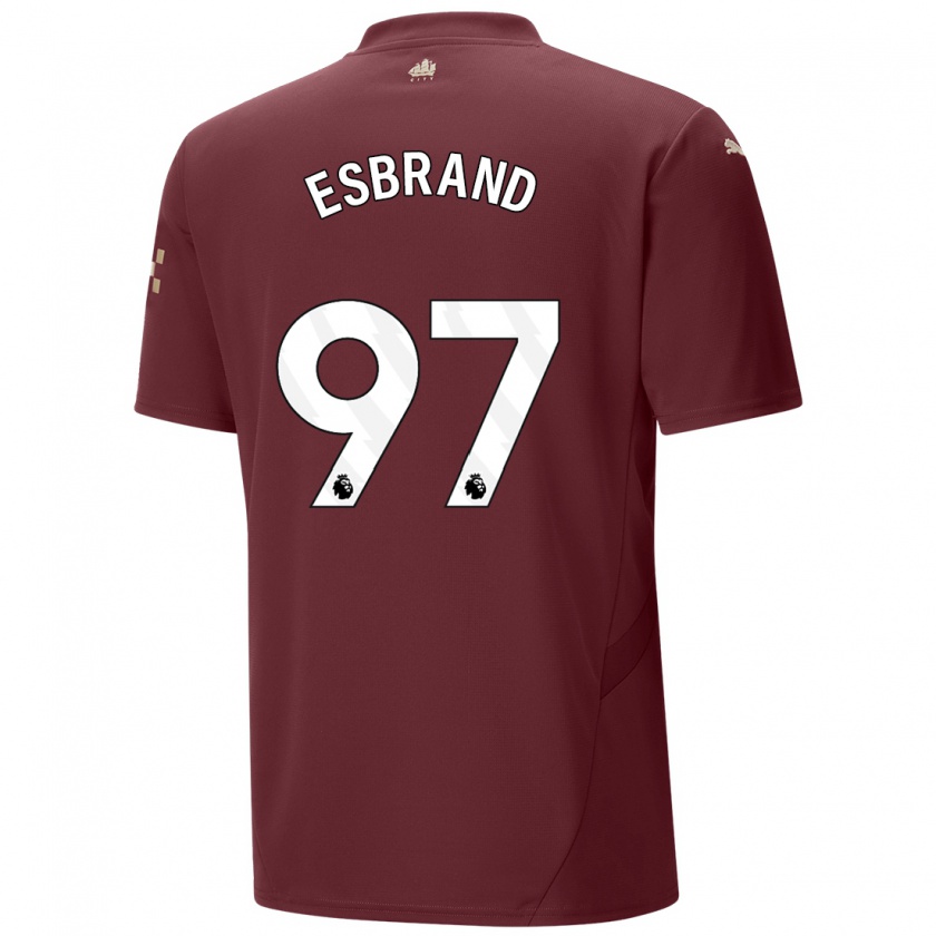 Kandiny Gyermek Josh Wilson-Esbrand #97 Gesztenyebarna Harmadik Számú Jersey 2024/25 Mez Póló Ing