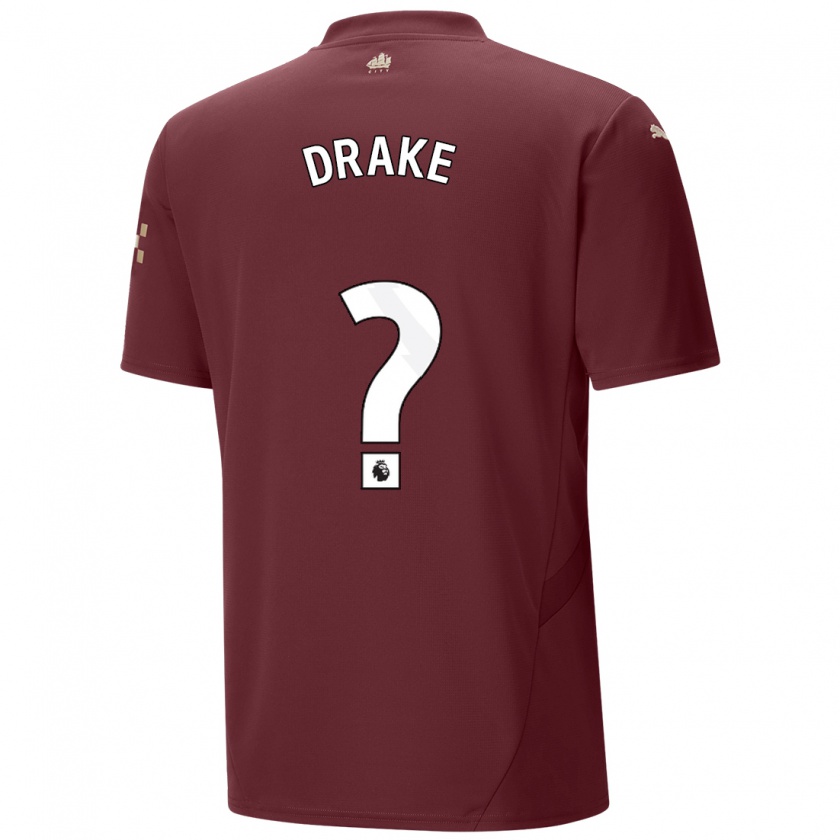 Kandiny Gyermek Leke Drake #0 Gesztenyebarna Harmadik Számú Jersey 2024/25 Mez Póló Ing