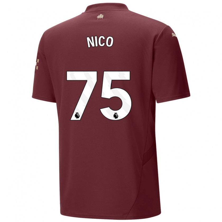 Kandiny Gyermek Nico O'reilly #75 Gesztenyebarna Harmadik Számú Jersey 2024/25 Mez Póló Ing