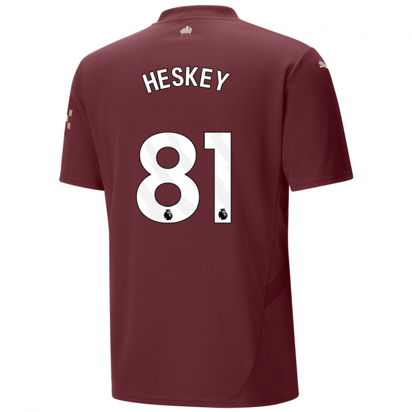 Kandiny Gyermek Jaden Heskey #81 Gesztenyebarna Harmadik Számú Jersey 2024/25 Mez Póló Ing