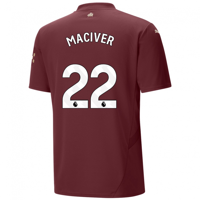 Kandiny Gyermek Sandy Maciver #22 Gesztenyebarna Harmadik Számú Jersey 2024/25 Mez Póló Ing