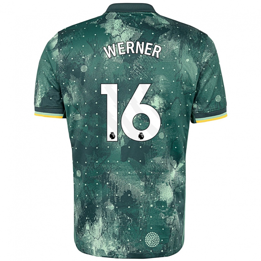 Kandiny Gyermek Timo Werner #16 Menta Zöld Harmadik Számú Jersey 2024/25 Mez Póló Ing