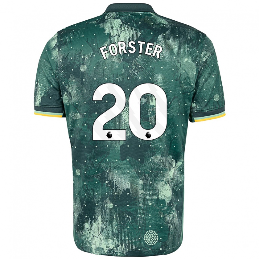 Kandiny Gyermek Fraser Forster #20 Menta Zöld Harmadik Számú Jersey 2024/25 Mez Póló Ing