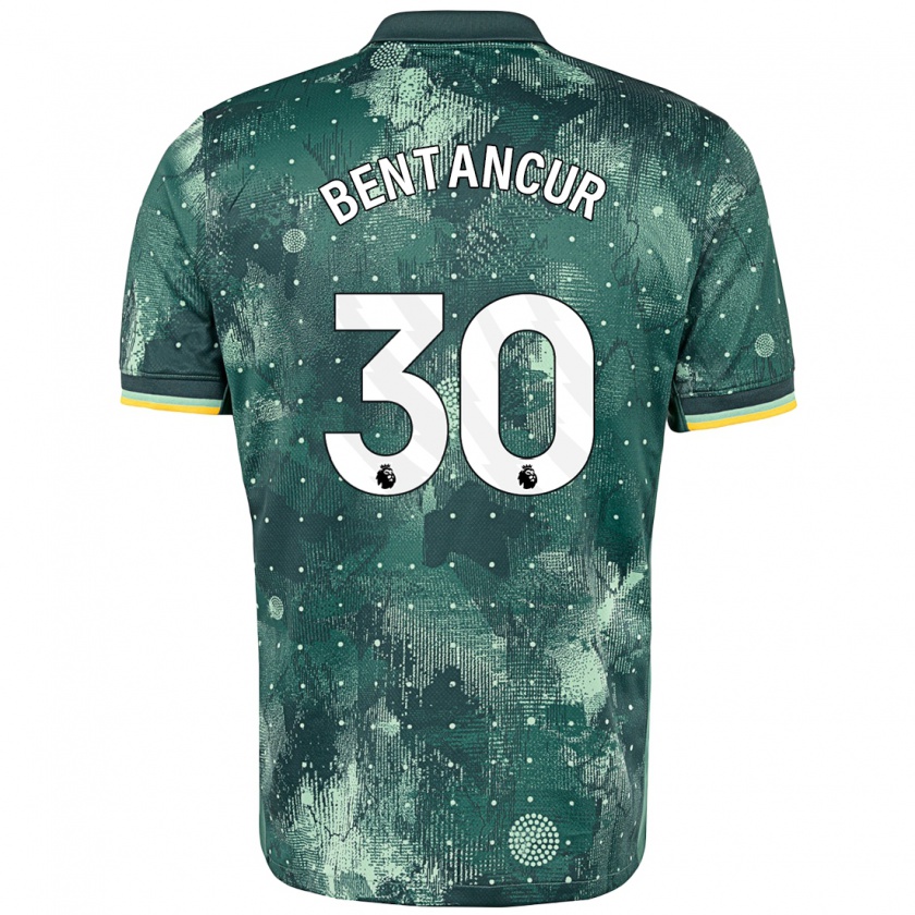 Kandiny Gyermek Rodrigo Bentancur #30 Menta Zöld Harmadik Számú Jersey 2024/25 Mez Póló Ing