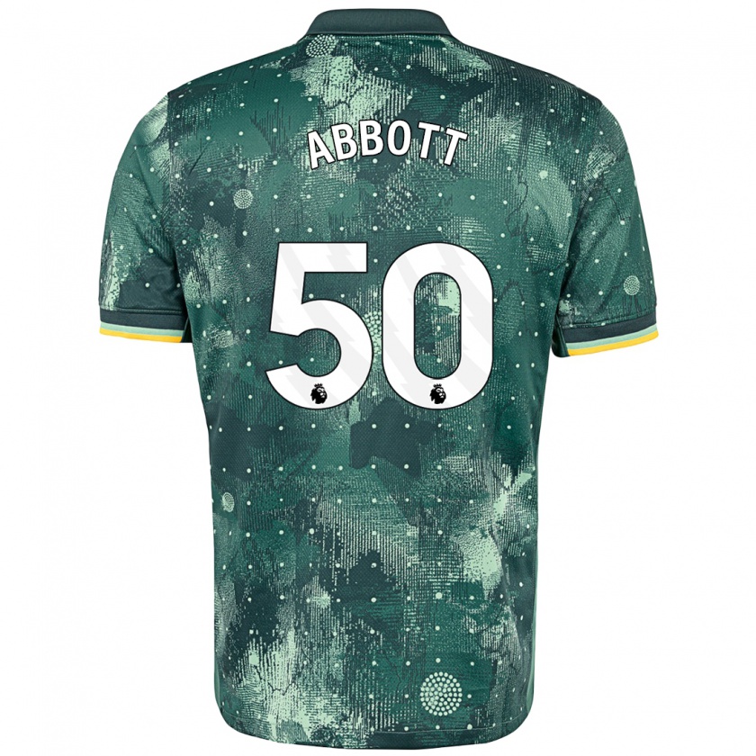 Kandiny Gyermek George Abbott #50 Menta Zöld Harmadik Számú Jersey 2024/25 Mez Póló Ing